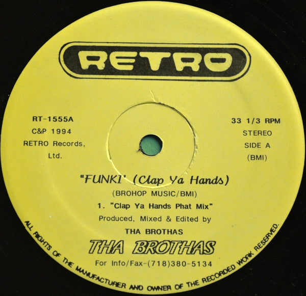 Tha Brothas : Funki (Clap Ya Hands) (12")