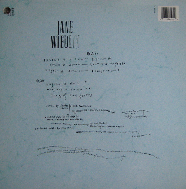 Jane Wiedlin : Inside A Dream (12", Single)