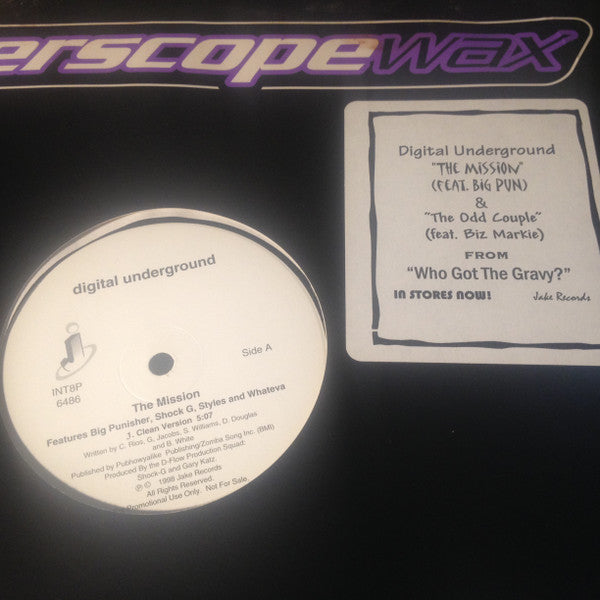 Digital Underground : The Mission (12", Single, Promo)