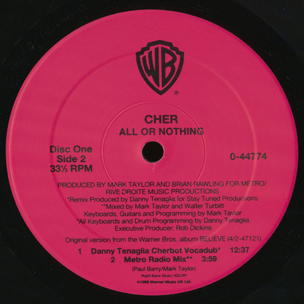 Cher : All Or Nothing / Dov'é L'Amore (2x12")