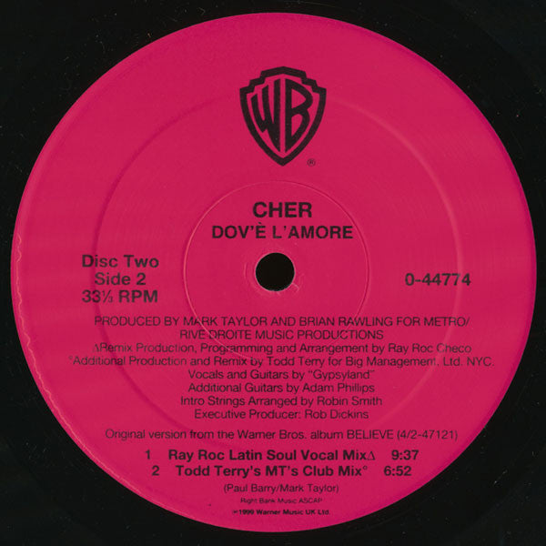 Cher : All Or Nothing / Dov'é L'Amore (2x12")