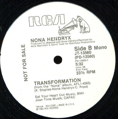 Nona Hendryx : Transformation (12", Mono, Promo)