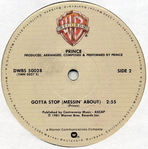 Prince : Let's Work (12", Single, ARC)