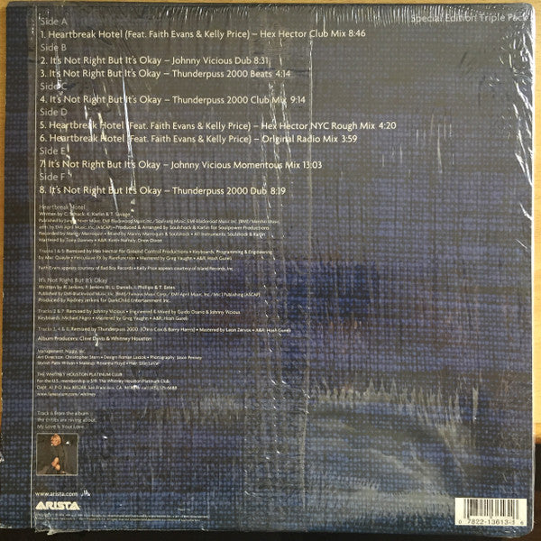 Whitney Houston Feat. Faith Evans & Kelly Price : Heartbreak Hotel / It's Not Right But It's Okay (The Dance Mixes) (3x12", S/Edition)