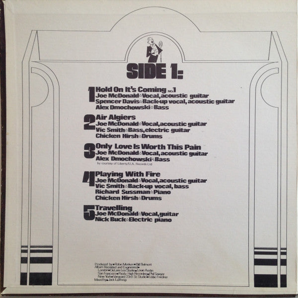 Country Joe McDonald : Hold On, It's Coming (LP, Album, Gat)