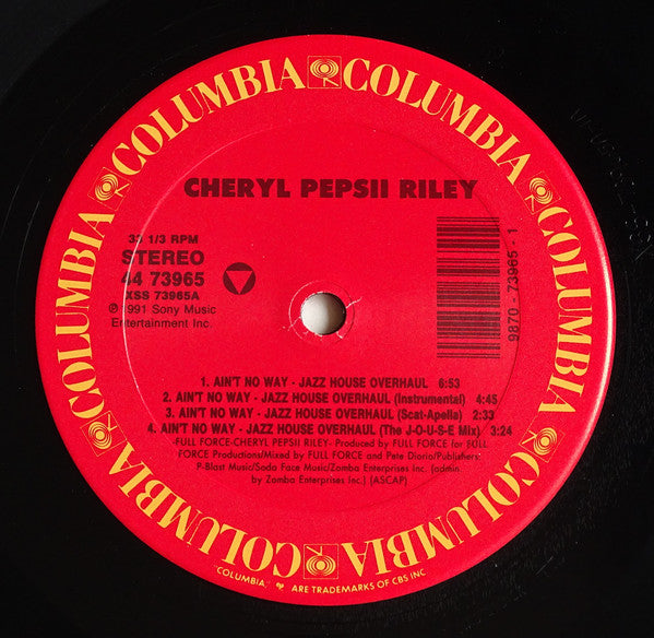 Cheryl Pepsii Riley : Ain't No Way (12")
