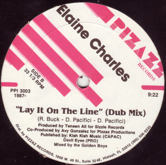 Elaine Charles : Lay It On The Line (12")