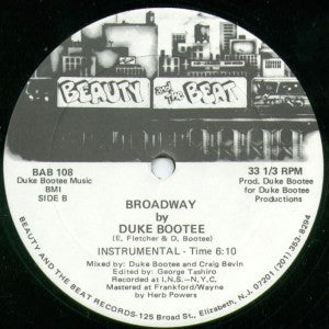 Duke Bootee : Broadway (12")