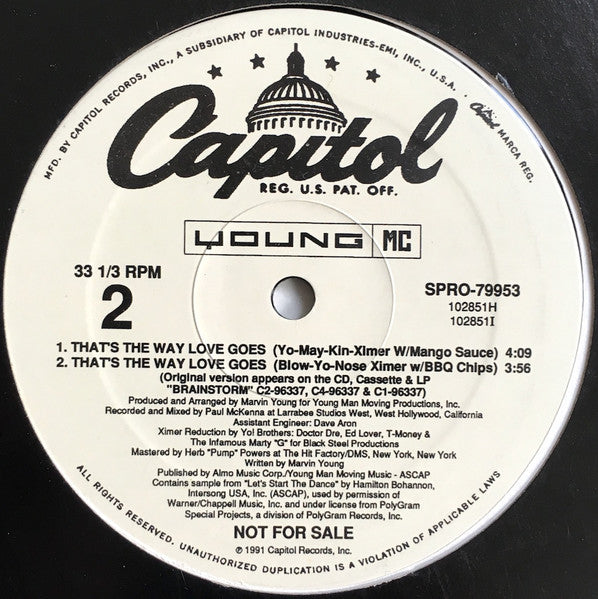 Young MC : That's The Way Love Goes (12", Promo)