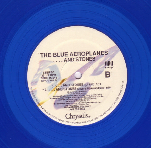 The Blue Aeroplanes : ...And Stones (12", Single, Promo, Blu)