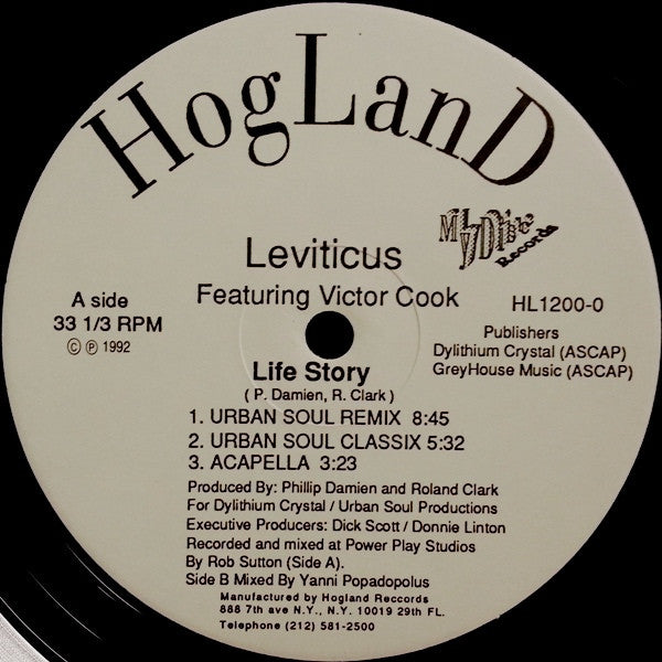 Leviticus (2) Featuring Victor Trent Cook : Life Story (12")