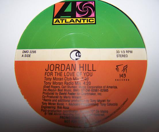 Jordan Hill : For The Love Of You (12", Promo)