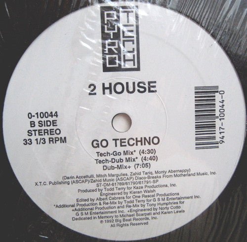 2 House : Go Techno (12")