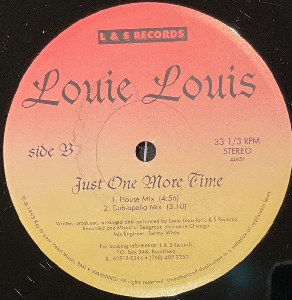 Louie Louis : Just One More Time (12")