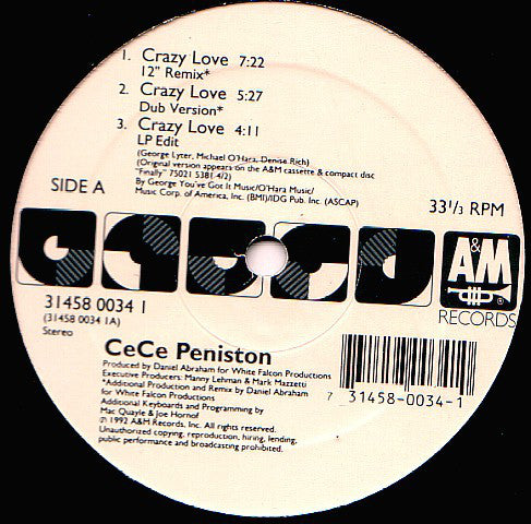 CeCe Peniston* : Crazy Love (12")