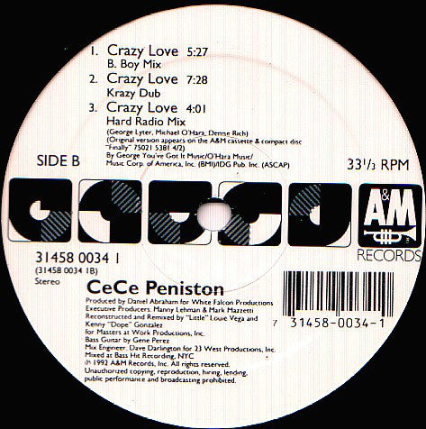 CeCe Peniston* : Crazy Love (12")