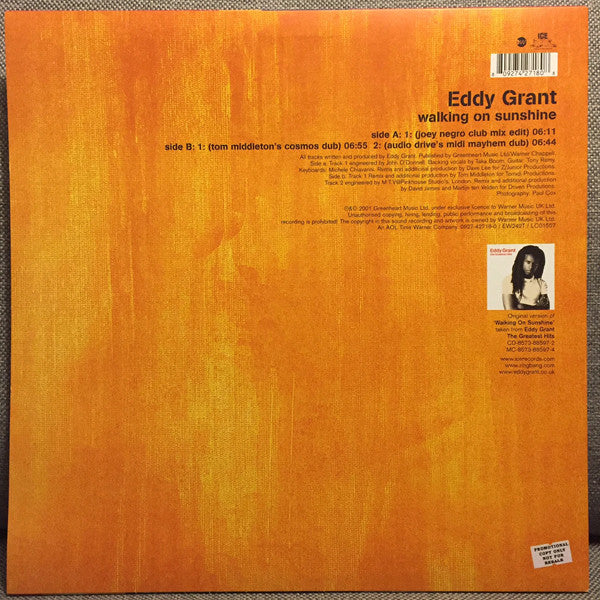 Eddy Grant : Walking On Sunshine (12")