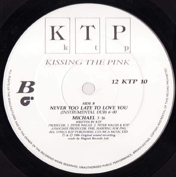 K T P* : Never Too Late To Love You (12")