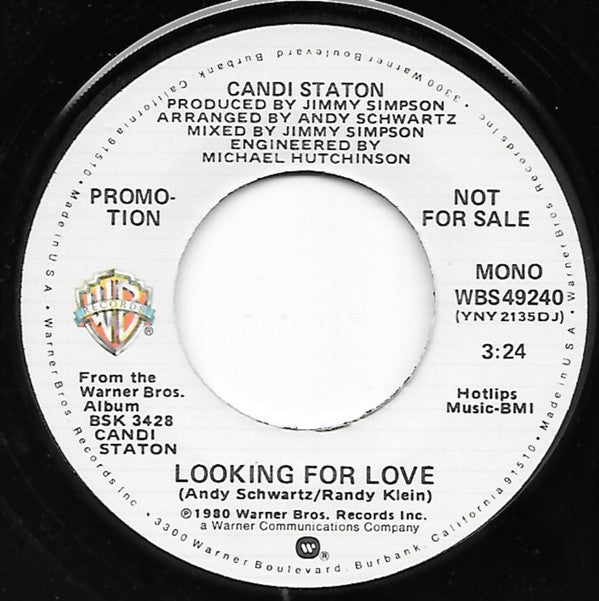 Candi Staton : Looking For Love (7", Single, Mono, Promo)