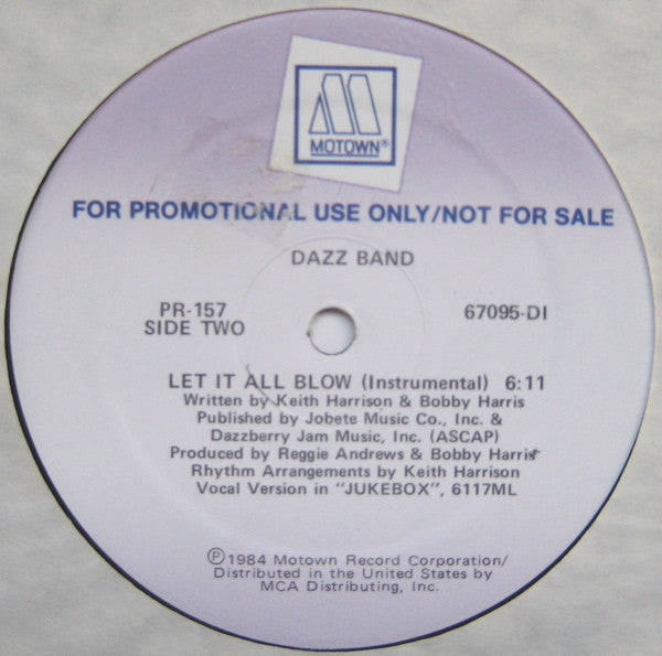 Dazz Band : Let It All Blow (12", Promo)