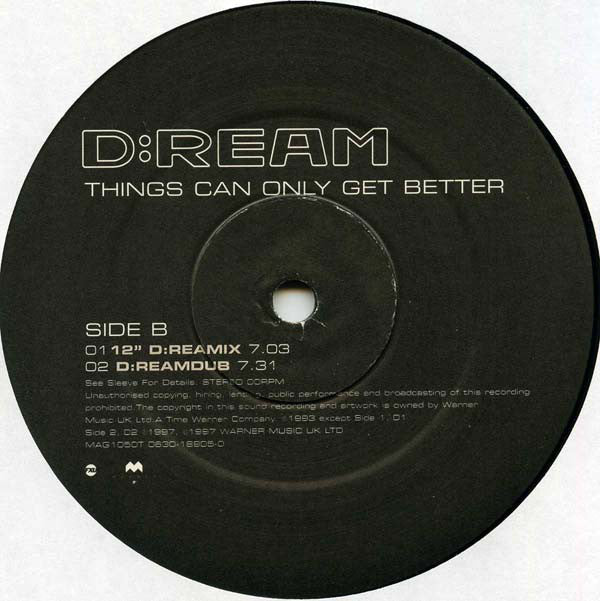D:Ream : Things Can Only Get Better (12")