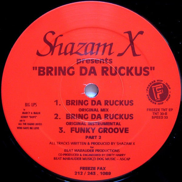 Shazam X : Bring Da Ruckus (12", EP)