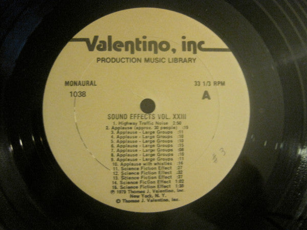 No Artist : Sound Effects Volume 23 (LP, Mono)