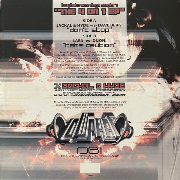 Jackal & Hyde -vs- Dave Berg / Lab3* -vs- Dijon : The 4 On 1 EP (12", EP, Smplr)