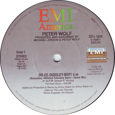 Peter Wolf : Oo-Ee-Diddley-Bop! (12")