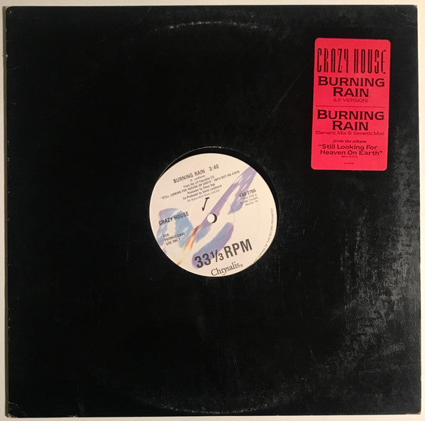 Crazy House : Burning Rain (12", Promo)