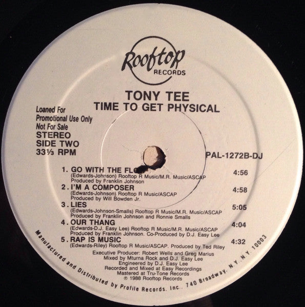 Tony Tee : Time To Get Physical (LP, Album, Promo)