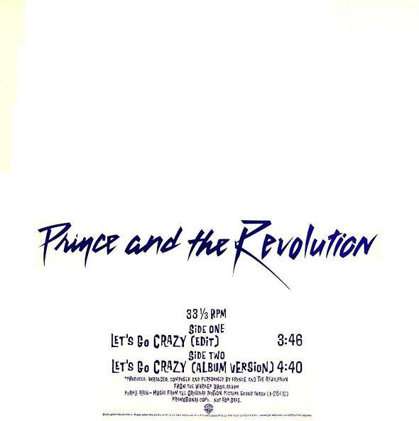 Prince And The Revolution : Let's Go Crazy (12", Single, Promo)