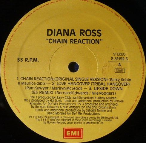 Diana Ross : Chain Reaction (12")