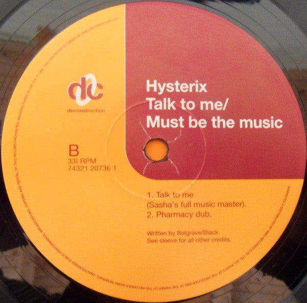 Hysterix : Must Be The Music (12", Single)