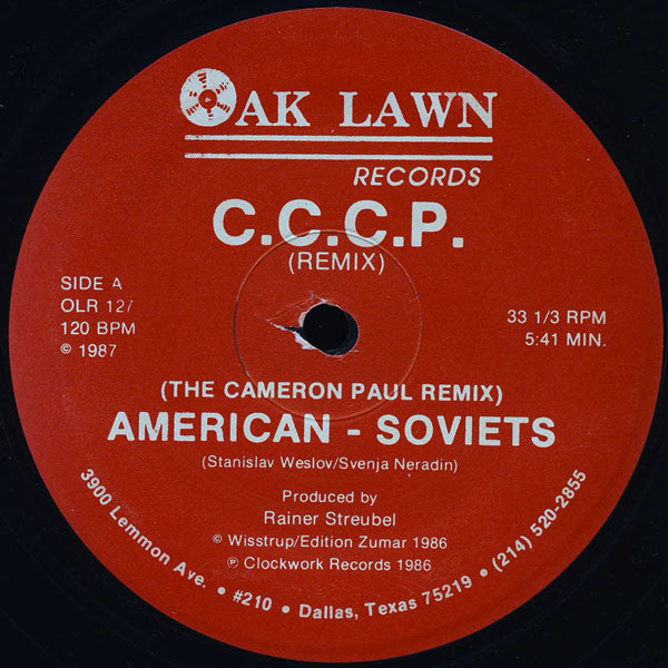 C.C.C.P. : American - Soviets (The Cameron Paul Remix) (12", Single)