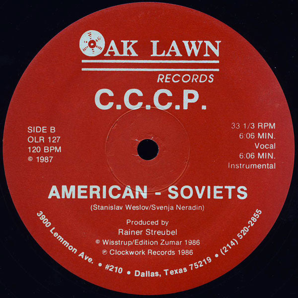 C.C.C.P. : American - Soviets (The Cameron Paul Remix) (12", Single)