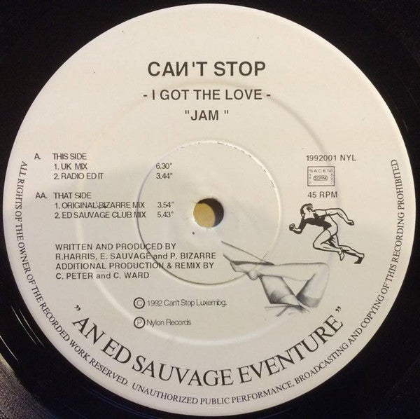 Can't Stop : I Got The Love "Jam" (12")