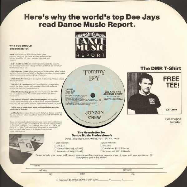 The Jonzun Crew : We Are The Jonzun Crew (12")