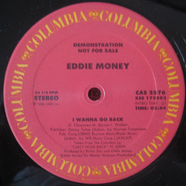 Eddie Money : I Wanna Go Back (12", Promo)