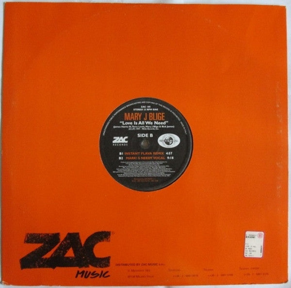 Mary J. Blige : Love Is All We Need (12")