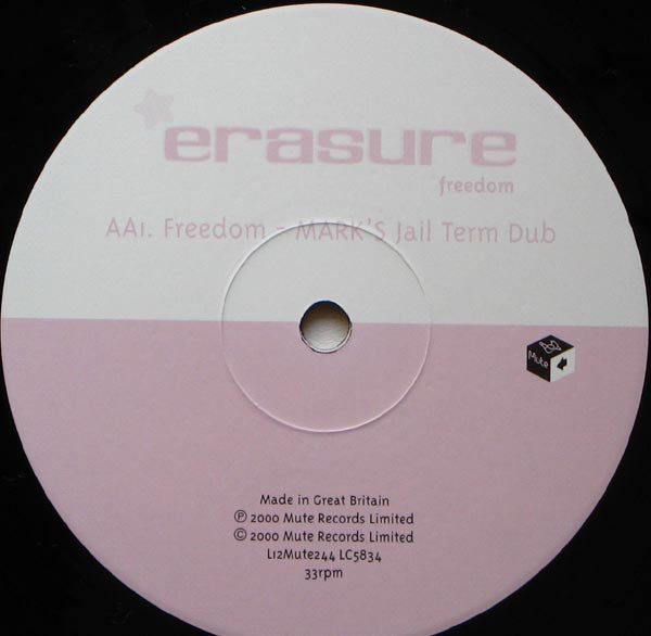 Erasure : Freedom (Mark Picchiotti Mixes) (12", Single, Ltd)