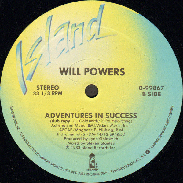 Will Powers : Adventures In Success (12", Spe)