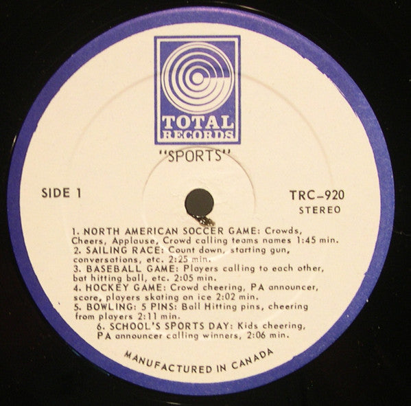 No Artist : Sound Effects - Sports (LP)