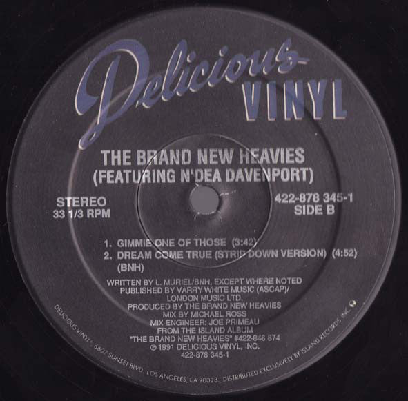 The Brand New Heavies Featuring N'Dea Davenport : Dream Come True (12")