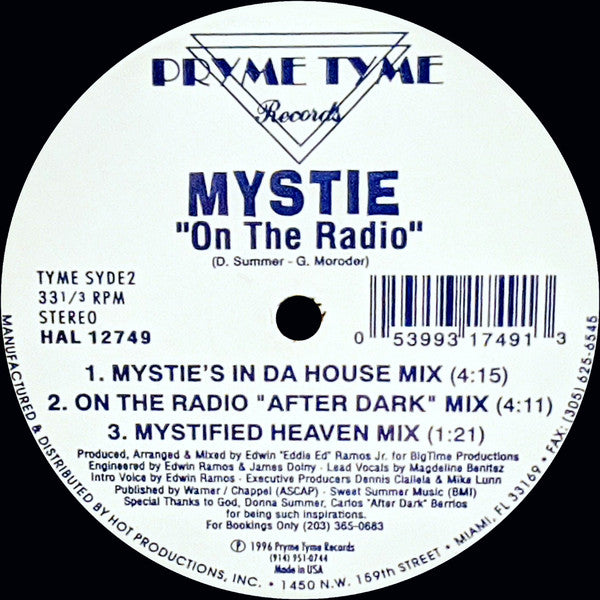 Mystie : On The Radio (12", Single)