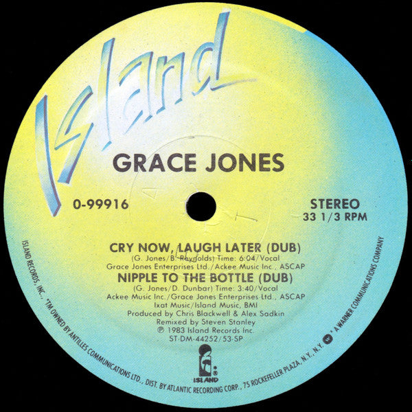 Grace Jones : Cry Now, Laugh Later (12")