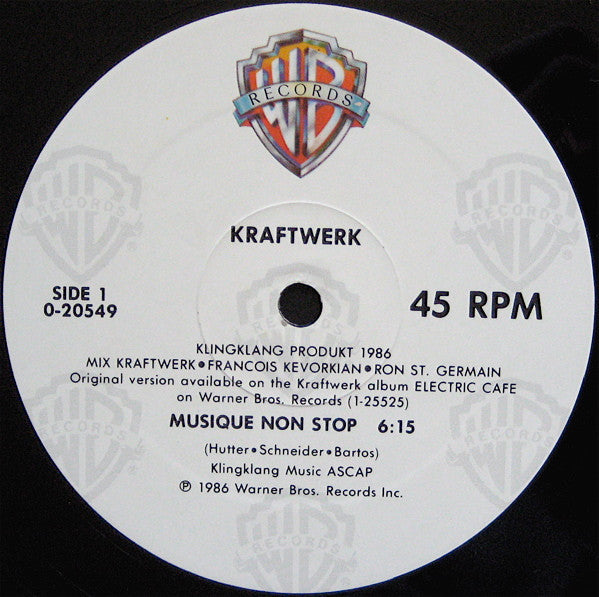 Kraftwerk : Musique Non Stop (12", All)