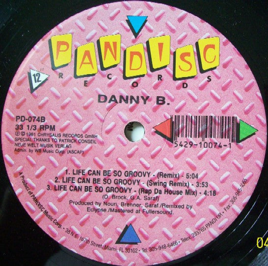 Danny B : Life Can Be So Groovy (12")