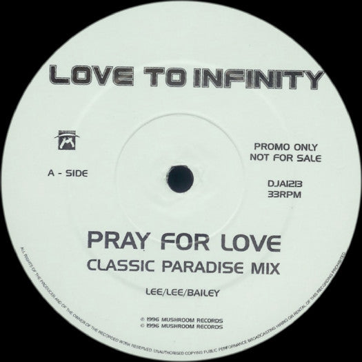 Love To Infinity : Pray For Love (2x12", Promo)