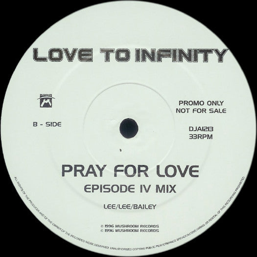 Love To Infinity : Pray For Love (2x12", Promo)